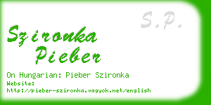 szironka pieber business card